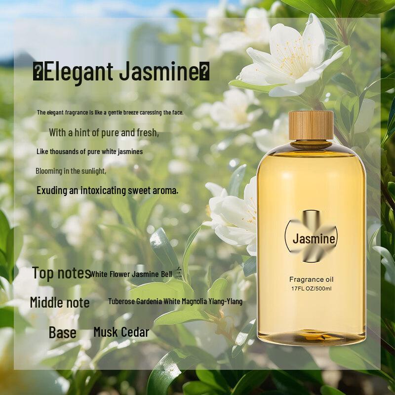 Jasmine Flameless Aroma Diffuser Refill Oil 500ml