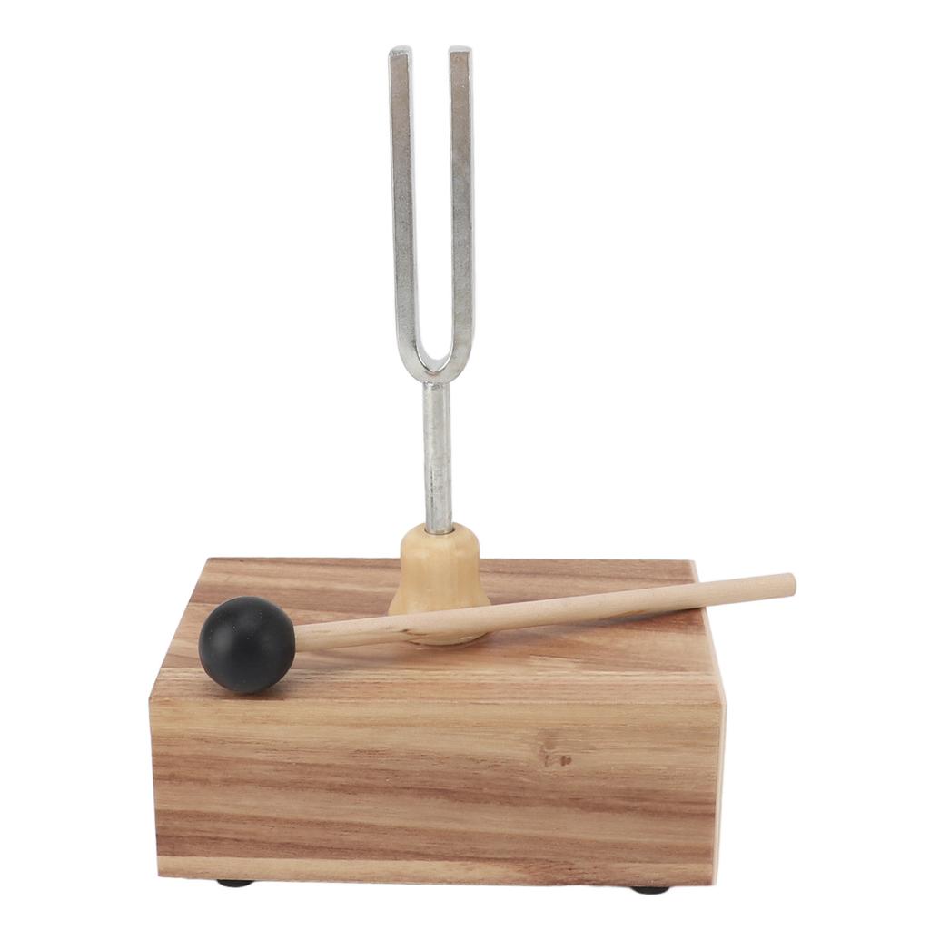 Tuning Fork Set with Wooden Resonator Box Rubber Hammer 512HZ Steel Singing Tone for Healing Yoga Me