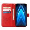 For TECNO Pova Neo 2 4G Wallet Case with Wrist Strap Butterfly Imprint Leather Phone Cover