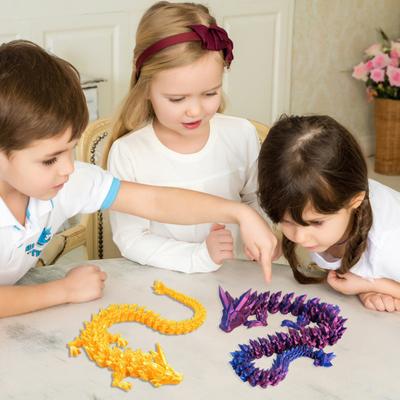 3D Geprint Chinees Draak Figuur Beweegbare Gewrichten Loong Figuur Gearticuleerd Vliegende Draak Model Fidget Speelgoed Bureau Decoratie Ornament