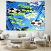 Custom Name Soccer Print Tapestry, Backdrop, Easy Setup, Ideal for Bedroom, Office & Living Room, with Aesthetic Wall Hanging Decor.