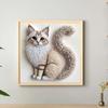 Diamond Painting Kit Fluffy Kitten Theme, Handmade, Print, Irregular Diamonds, Canvas, Acrylic Diamonds