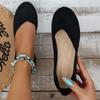 Fashion 2025 Spring Summer Autumn New European and American Large Round Toe Flat Sole Single Shoes Women's Shallow Mouth Casual Shoes