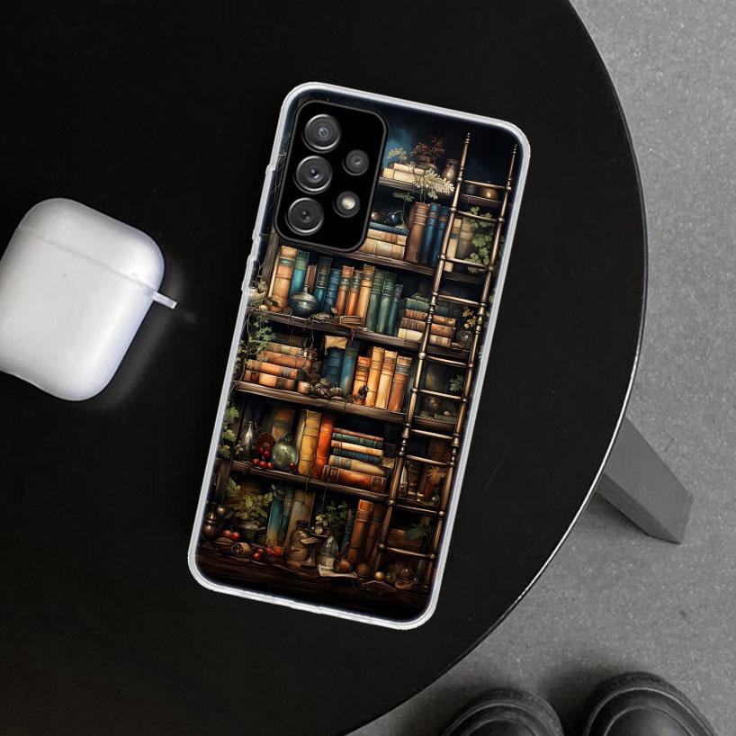 Read Books Illustration Reading Phone Case Cover for Samsung Galaxy A12 A22 A32 A52 A72 A02S A51 A50S A31 A20S A10S Note 20 Ultr