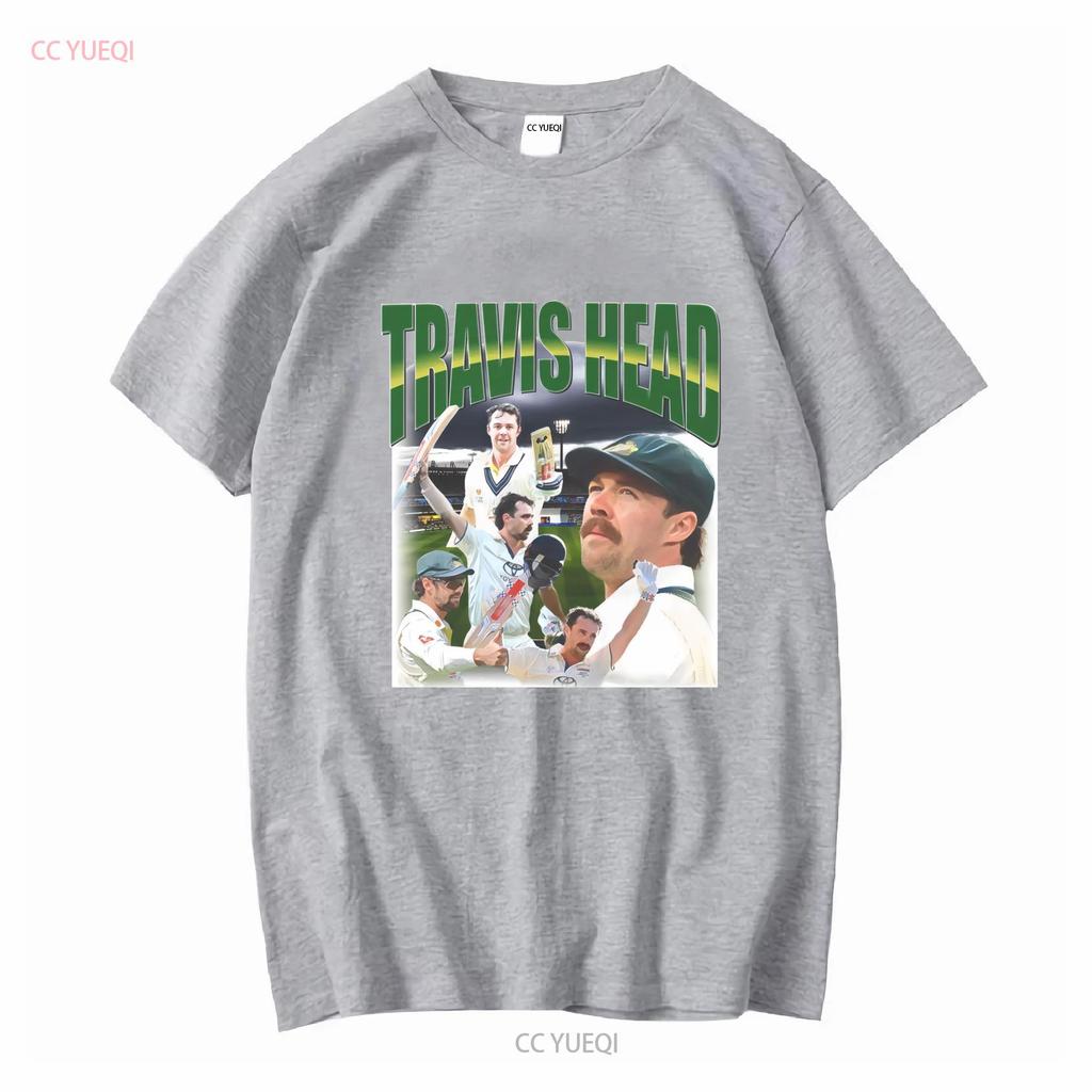 Travis Head Australian Cricket T Shirt Long or Short Sleeves Vintage Washed Comfortable Stretched Soft Casual Versatile