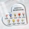 Gentle Reminders Flower Heart - Positive Affirmations Decor for Mental Health Spaces