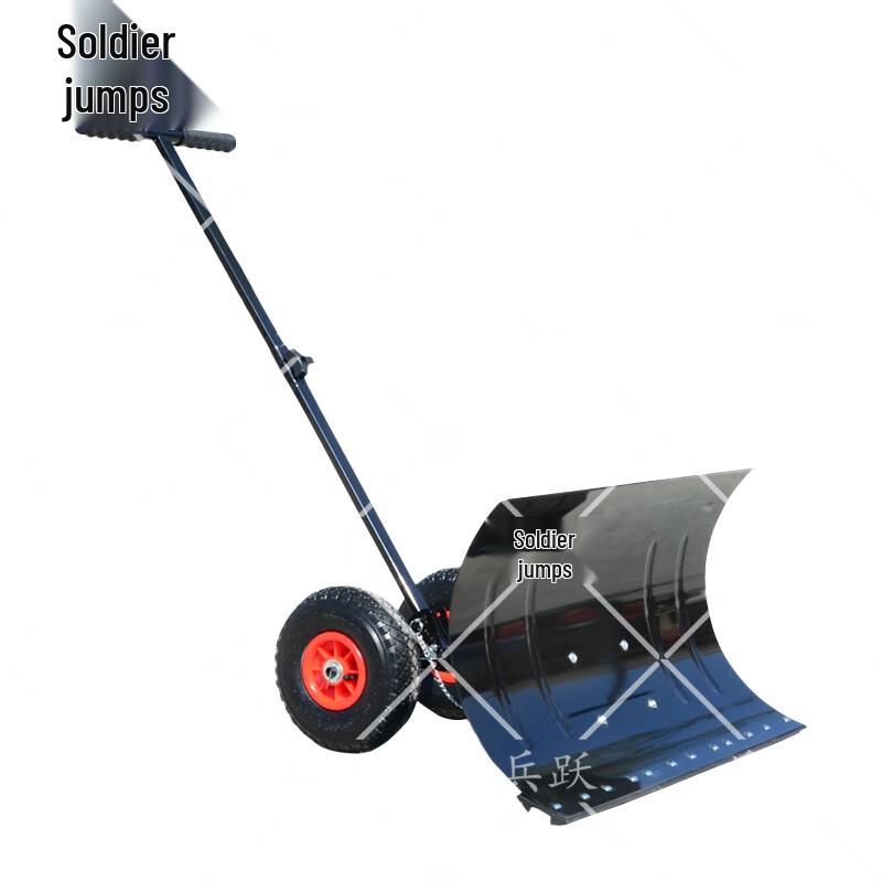 Ручной толкатель снега на колесах