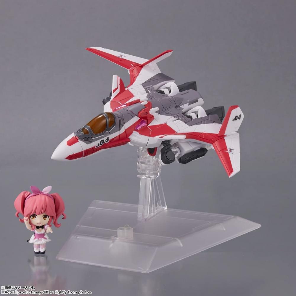 TINY SESSION Macross Delta VF-31C Siegfried (Mirage Farina Genus Machine) with Makina Nakajima Approx. 100mm PVC & ABS Painted Movable Figure
