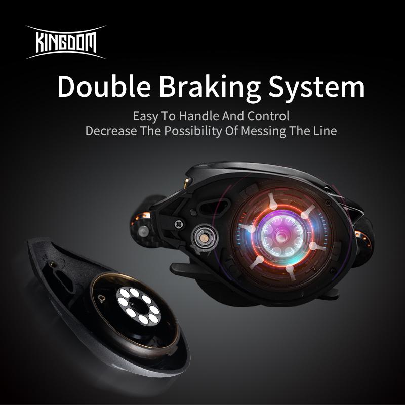 Kingdom SPEED SHOT MICRO New Double Spool 6.5:1 High Speed Baitcasting Reel Ultralight 12+1 Ball Bearings Fishing Reels