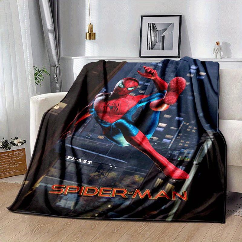 1pc Spider-Man Printing Blanket - Soft, All-Season Throw for Living Room, Bedroom,Personalized Gift with Adorable Cartoon Design