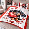Puppy 3Pcs Bedding Set Duvet Cover With Two Pillowcases For Bedroom Home Decoration