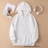 2025 Women's Fleece-Lined Hoodie with Letter Print and Kangaroo Pocket