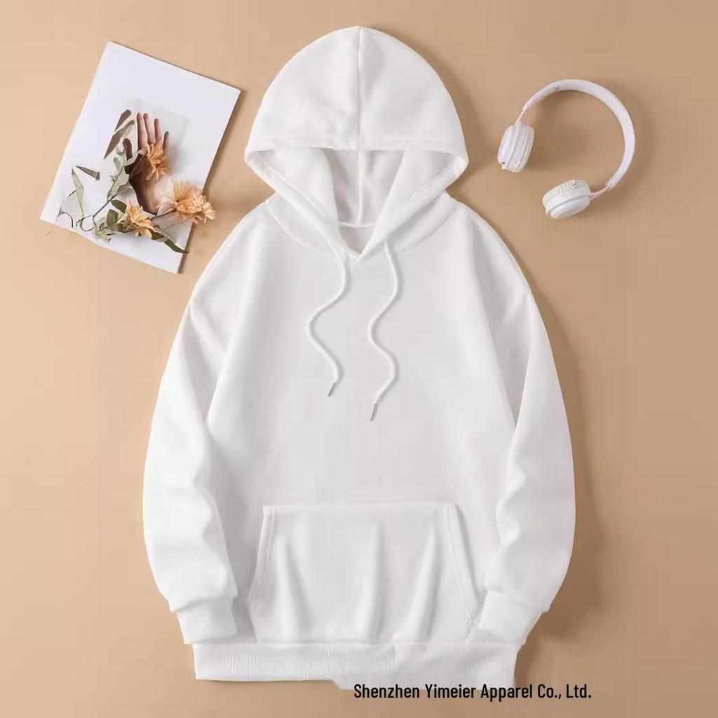 2025 Women's Fleece-Lined Hoodie with Letter Print and Kangaroo Pocket