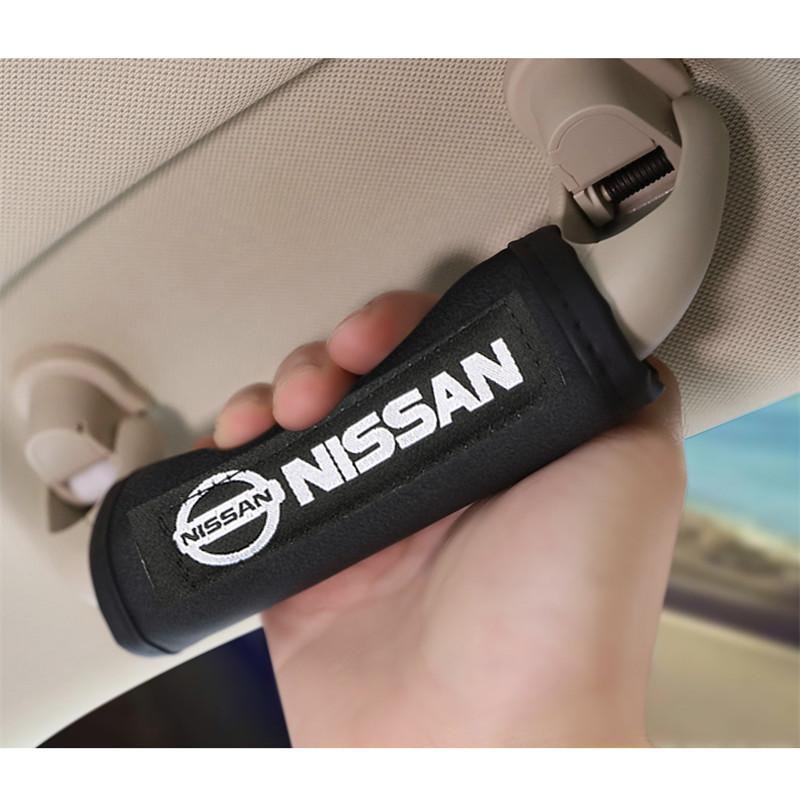 Car interior roof handle plush protective cover for Nissan X-trail Almera Juke Sentra Navara Leaf Accessories