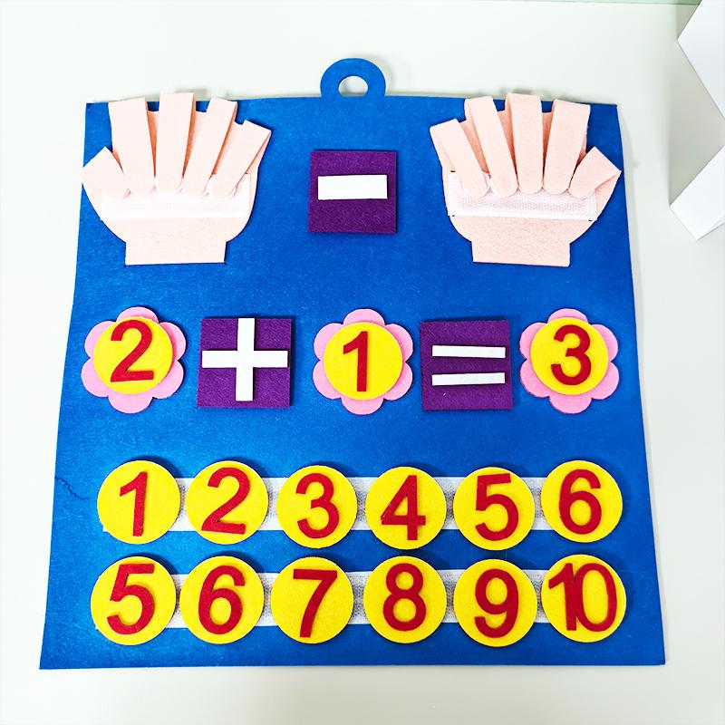Non-Toxic Children Early Education Enlightenment Cognitive Mathematics Busy Board Felt Board Montessori Toys Math For Kids Toys Gifts