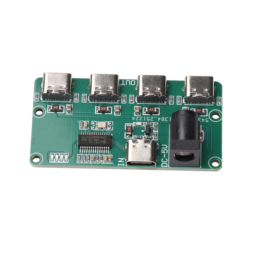 USB HUB Module DC 5V 1 to 4 Port Expander Board Multi-Interface Data Sync Power Adapter for Electronic DIY Type-C Input
