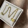 Exquisite and Stylish Green Lemon Rhinestone Pendant Necklace Women's Necklace Perfect Birthday Holiday Gift for Girls Women