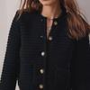 Cardigan décontracté à simple boutonnage pour femme, style rétro français, coupe ample et épaisse