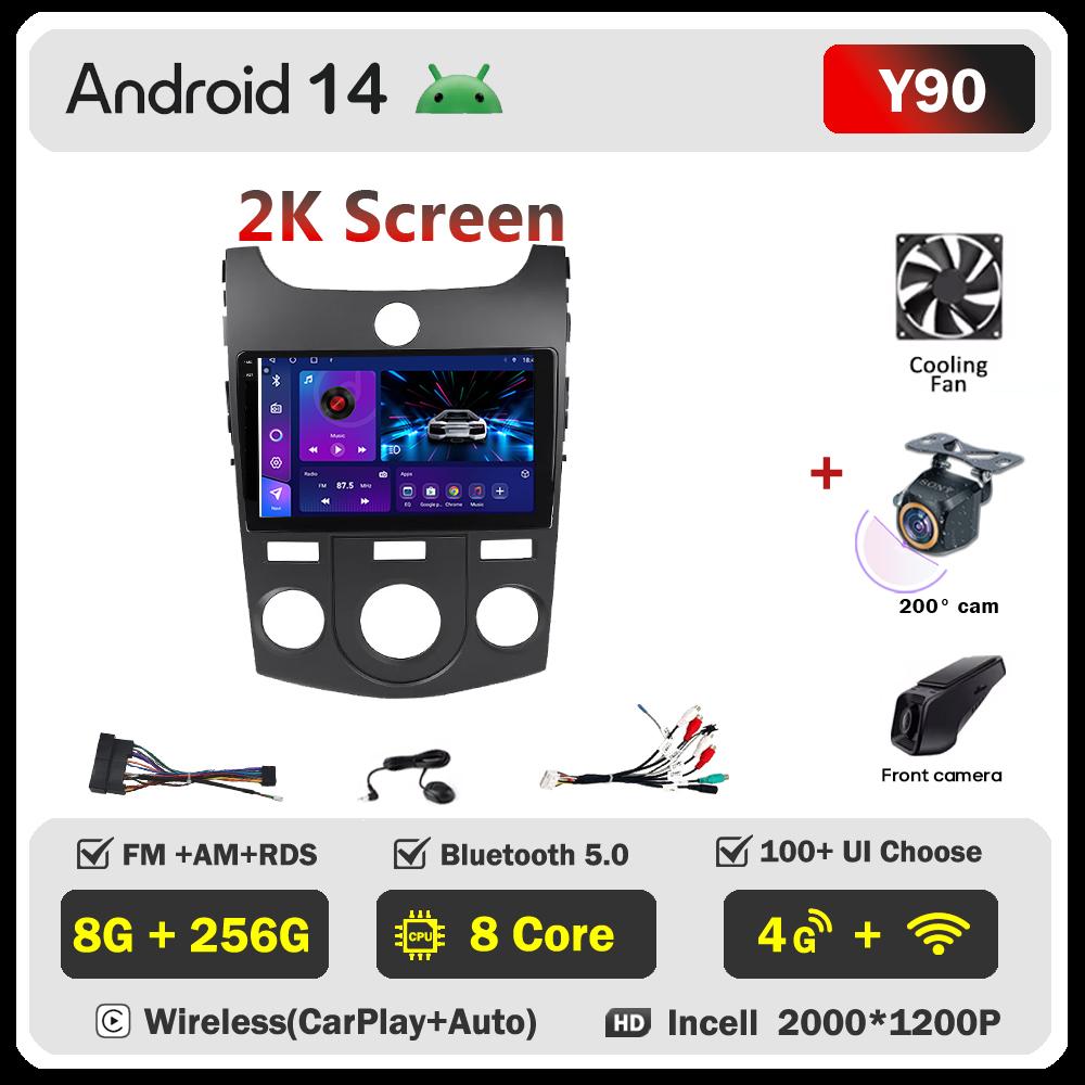 For KIA Forte Cerato 2 Porte Koup 2008-2014  Carplay Auto Screen Wireless Android Auto Car Intelligent Systems AutoMotive 8 Core