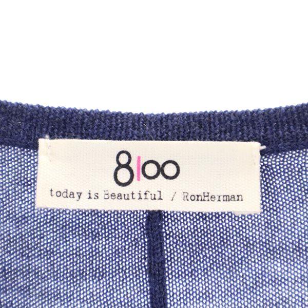 8100 Wool Long Sleeve Knit One Piece S Navy System Ron Herman Women Used