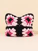 New Handmade Knitting Halloween Versatile Fashion Multi-Color Grandmother Grid Cat Ear Hat Adult Hat