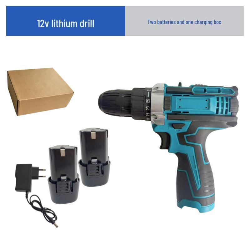 Cordless Multifunctional Electric Screwdriver & Rechargeable Drill Set with Lithium Battery
