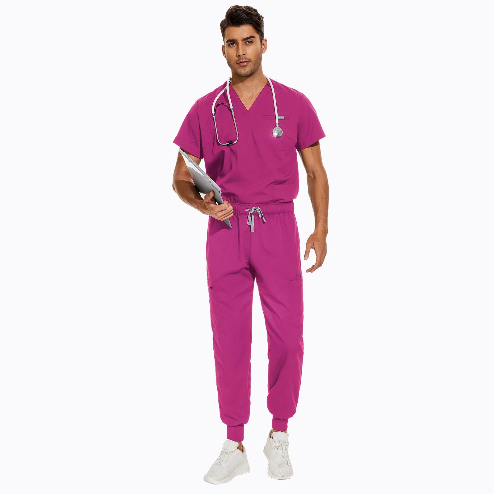 

In Stock Plus Size V-Neck Nurse Uniform Set: Short Sleeve, Unisex, Korean Style Double Extra Large розы красного