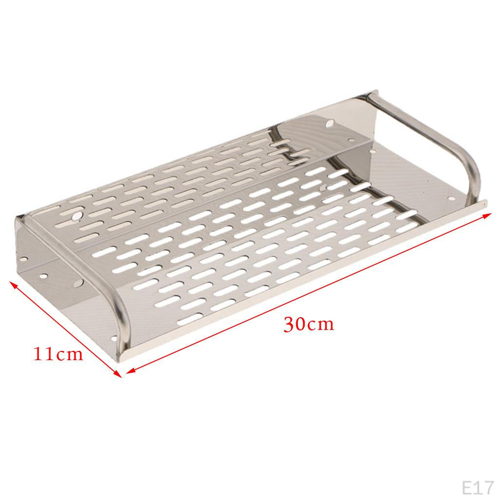 2 Stück Robuster Edelstahl-Lagerregal Badezimmer und Küche Organizer-Regal