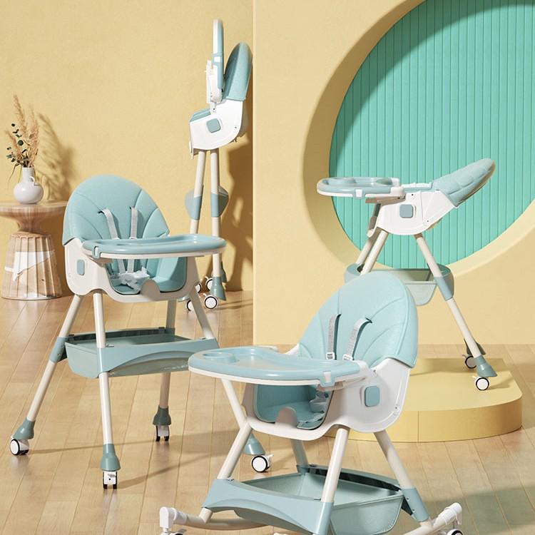 Multifunctional Foldable Baby High Chair for Infants: Convenient Eating and Table Seat