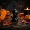 Dark Niche Home Decoration 3D Printed Skull Duck Figurine, Gothic Skeleton Head Statue, Halloween Trendy Desktop Accessory Spooky Desk Ornament,