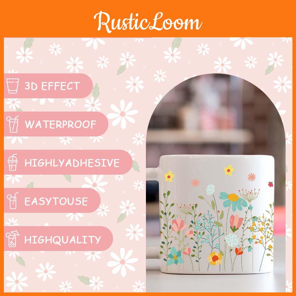 Garden Design Glassware Sticker Water Transfer For Party And Event Decoration