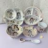 Cowgirl Melamine Dinner Plate Set for Kids - Cute Cartoon Design