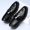 One-pedal men's shoes large size business dress foot cover casual leather shoes men's comfortable and breathable increase trend