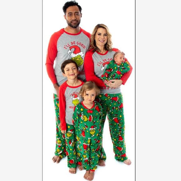 2025 Family New Year's & Christmas Elk Print Matching Pajamas Set
