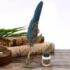 Quill Pen and Ink Set Vintage   Glossy Writting Stainless Steel Nib Wear Resistant   Delicate Texture Quill Pen