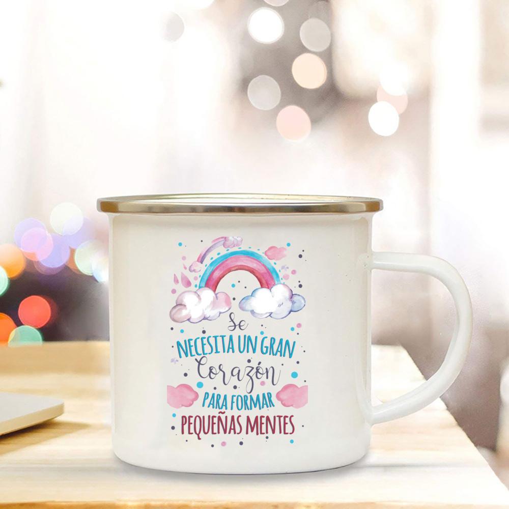 It Takes A Big Heart To Help Shape Little Minds Spain Enamel Mugs Mug Beer Cup Cupshe Coffee Travel Mug Kawaii Custom Cups Funny