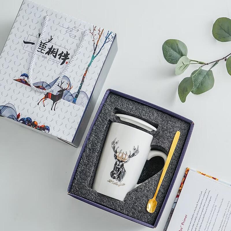 Tao Zhide Ceramic Mug with Spoon Gift Set