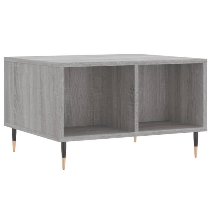 VidaXL Coffee Table Sonoma Grey 60x50x36.5 Cm Engineered Wood 830538