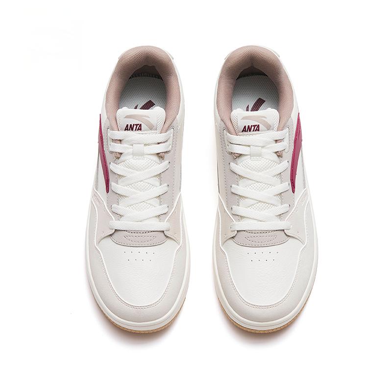 New Anta 982 Anti Slip Wear Resistant Low Top Skateboard Shoes Women's White Gray 122438063R-1