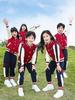 Red Children's Sports Set: Kindergarten & Primary School Performance Uniform, Spring Baseball Style