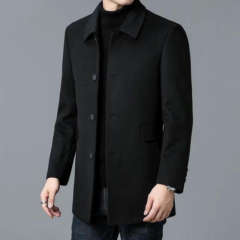 American Series New Men'S Daily Casual Classic Versatile Solid Color Side Double Pocket Easy Design Handsome Luxury Windbreaker