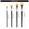 4Pcs Artist Art Brush Multipurpose Flat Tip Watercolor Brush For Chinese Inks Wash Painting Detailing Blending Work