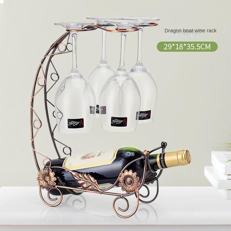 Household Wine Glass Holder Wine Cabinet Wine Rack Decoration Wine Decoration Upside Down Wine Bottle Rack Modern Light Luxury Wine Rack
