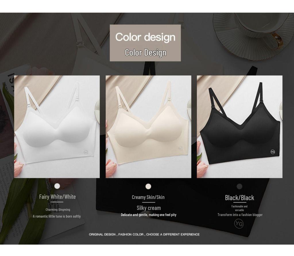 Women's U-Shaped Backless Bra with Chest Pads - Seamless One-Piece Vest Style for Small Busts