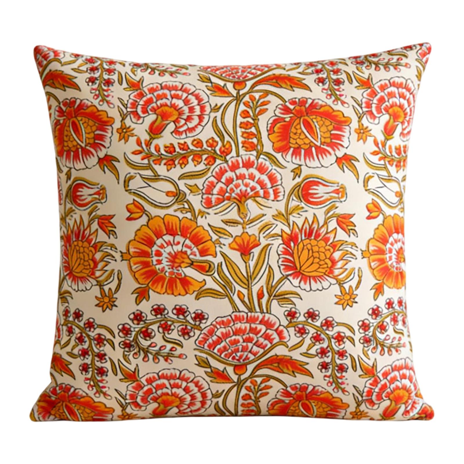 Green Embroidered Pillowcase High-end Sofabedside Cushion Cover Pillow Insert Not Included One Size оранжевый 860₽