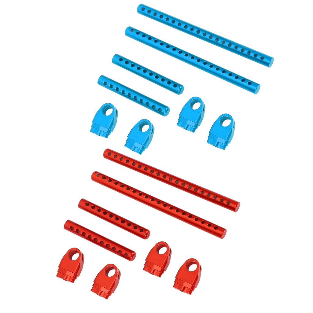 RC Car Shell Post Sturdy Shockproof Aluminum Alloy Car Shell Column with R Pins for 1:10 Road Racing