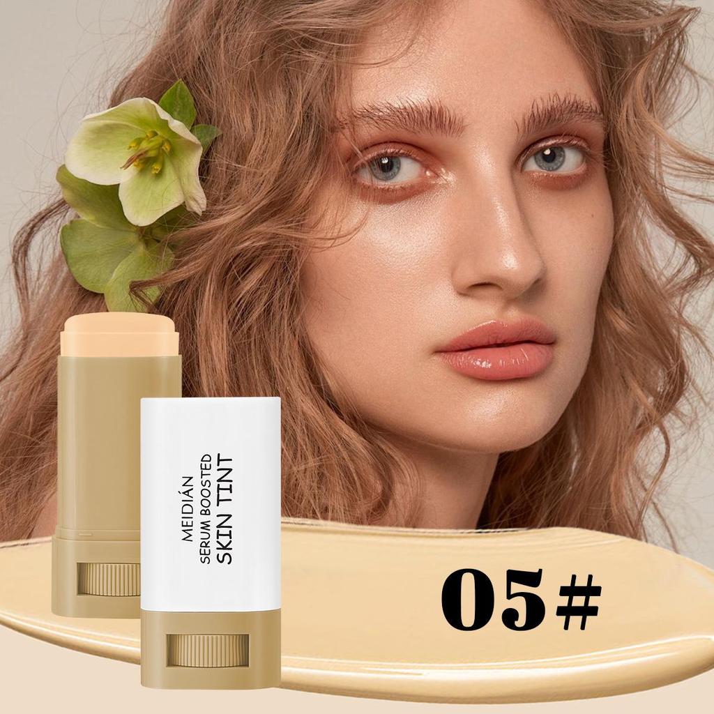 Color-Changing Hydrating Foundation Stick: 6 Shades for Radiant, Natural Coverage and Moisturizing Concealment.
