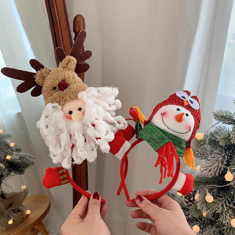 Xmas Snowman Hair Hoop Gingerbread Man Headband Lovely Christmas Hair Ornaments