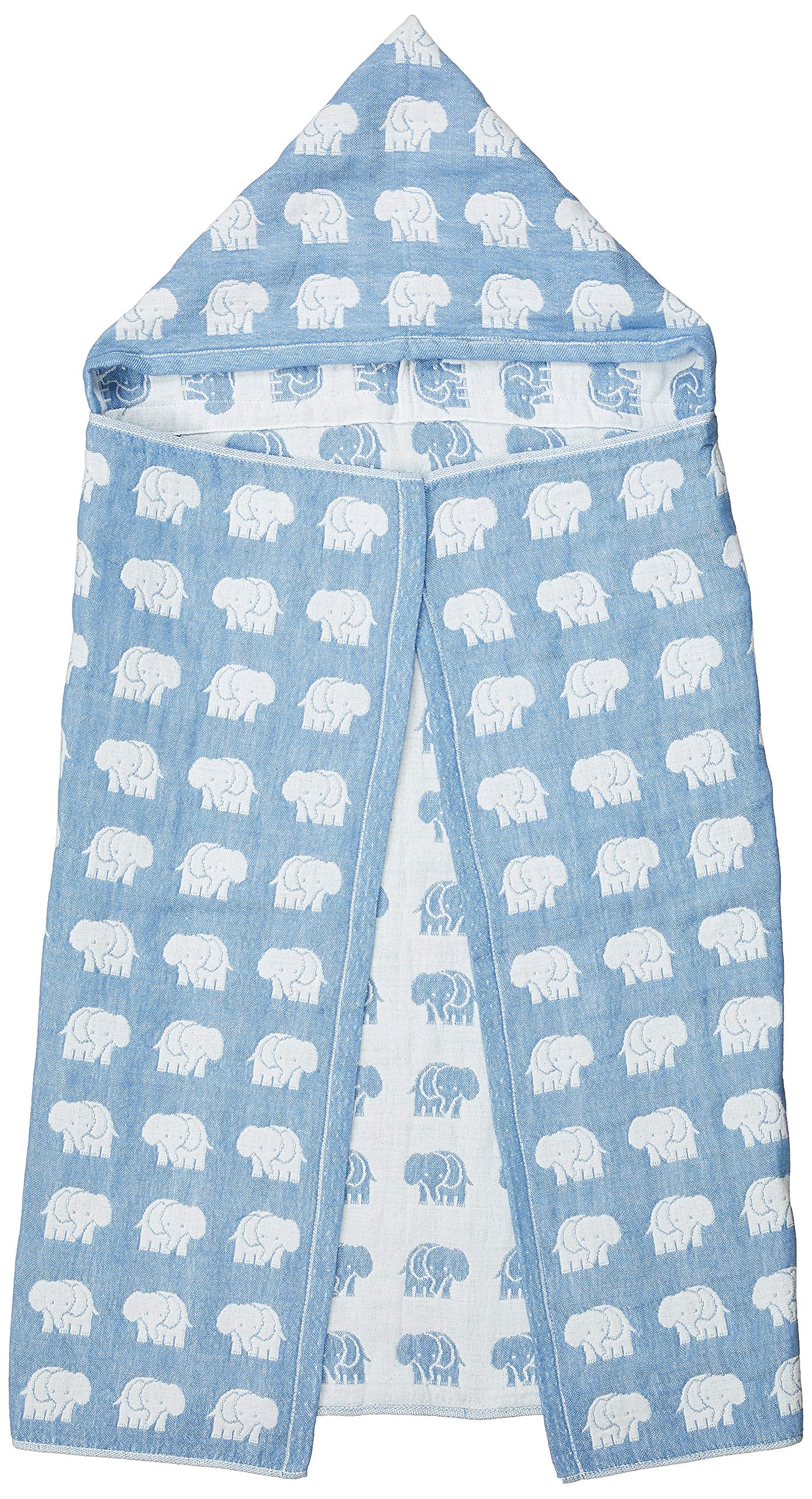 

Полотенце Банное полотенце с капюшоном Сделано в Японии Чистый хлопок Марля Детское 100 х 95 см Голубой слон Младенец BL Jōgan 6-слойное ELFB-450 синий