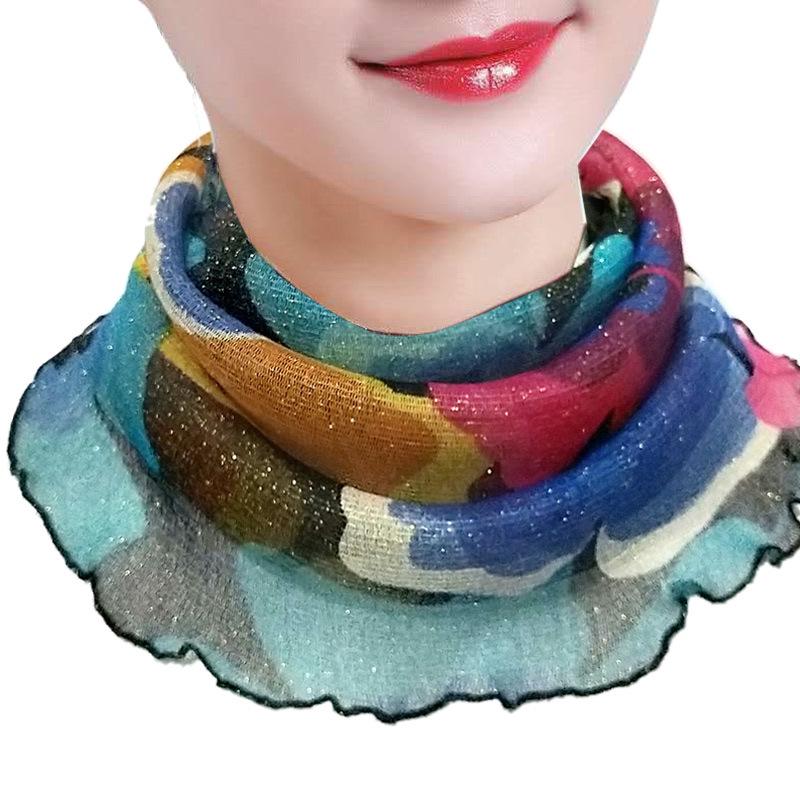 

Женский шелковый снуд-шарф: Универсальная защита от солнца для ушей, тонкий пуловер-бафф и вуаль для весны/лета.